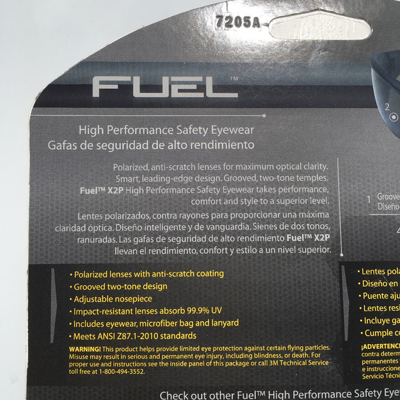 3M Fuel X2P black Polarized Safety Sun Glasses - Picture 6 of 6